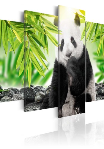 ARTGEIST billede trykt p lrred - Sweet Little Panda, 5-delt - Flere strrelser
