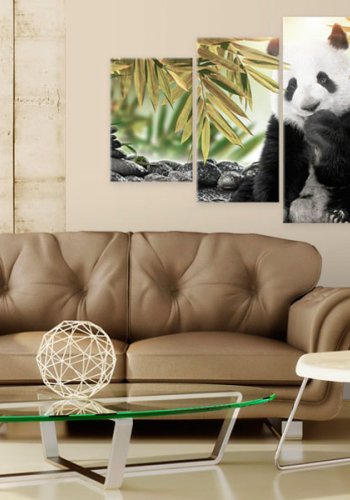 ARTGEIST billede trykt p lrred - Cute Panda Bear, 5-delt - Flere strrelser