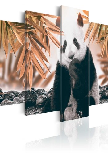 ARTGEIST billede trykt p lrred - Thoughtful Panda, 5-delt - Flere strrelser