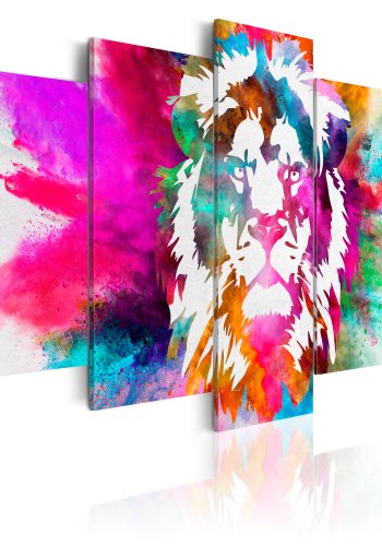 ARTGEIST billede trykt p lrred - Colours of the King, 5-delt - Flere strrelser