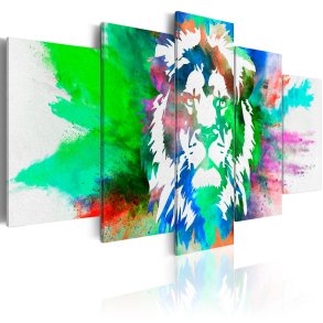 ARTGEIST billede trykt p lrred - Kingdom of the Lion, 5-delt - Flere strrelser