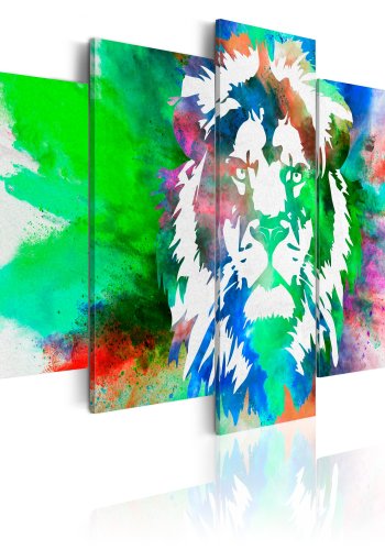 ARTGEIST billede trykt p lrred - Kingdom of the Lion, 5-delt - Flere strrelser