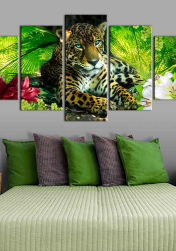 ARTGEIST billede trykt p lrred - Jaguar, 5-delt - Flere strrelser