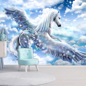 ARTGEIST Fototapet - Pegasus (Blue), elegant Pegasus (flere strrelser)