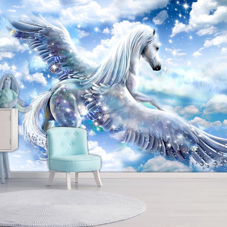 ARTGEIST Fototapet - Pegasus (Blue), elegant Pegasus (flere strrelser)