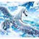 ARTGEIST Fototapet - Pegasus (Blue), elegant Pegasus (flere strrelser)