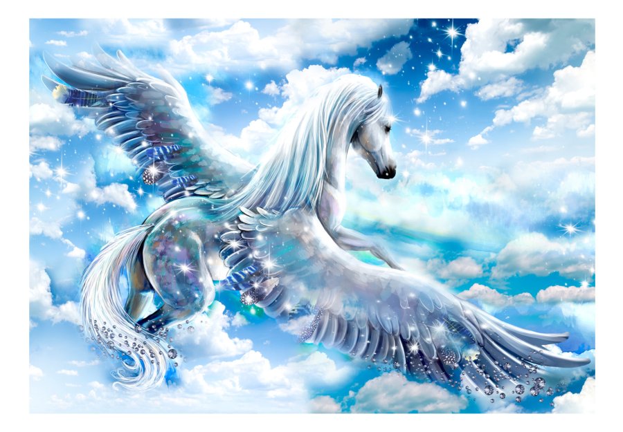 ARTGEIST Fototapet - Pegasus (Blue), elegant Pegasus (flere strrelser)