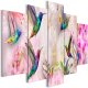 ARTGEIST billede trykt p lrred - Colourful Hummingbirds Pink, 5-delt - Flere strrelser