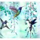 ARTGEIST Fototapet - Flying Hummingbirds (Green), grnne kolibrier (flere strrelser)