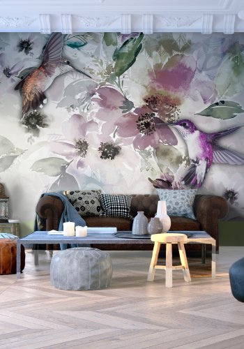 ARTGEIST Fototapet - Nature in Watercolor, natur i vandfarver (flere strrelser)