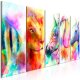 ARTGEIST billede trykt p lrred - Rainbow Watercolours, 5-delt - Flere strrelser