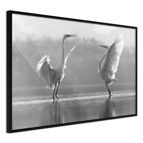ARTGEIST Plakat med ramme - Black and White Herons