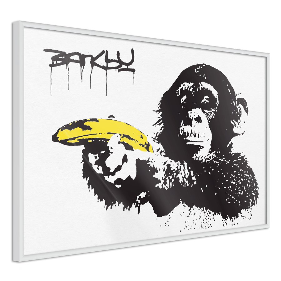 ARTGEIST Plakat med ramme - Banksy: Banana Gun I