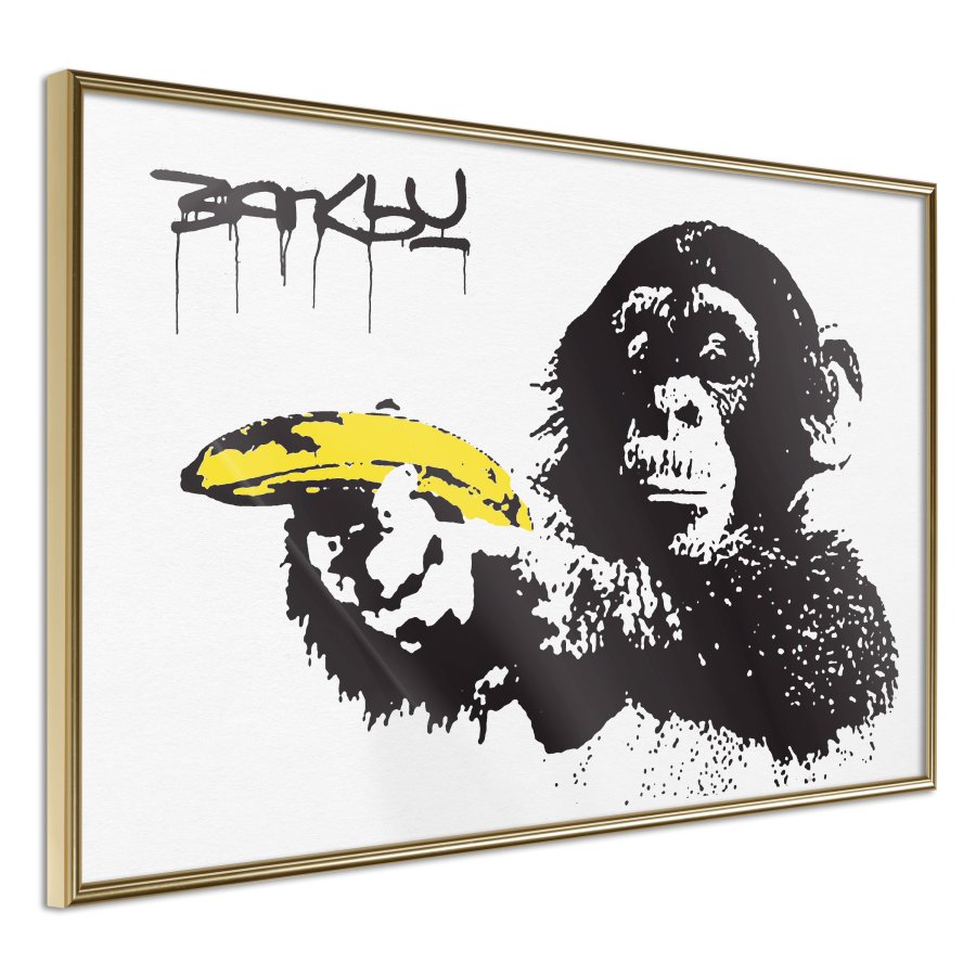 ARTGEIST Plakat med ramme - Banksy: Banana Gun I