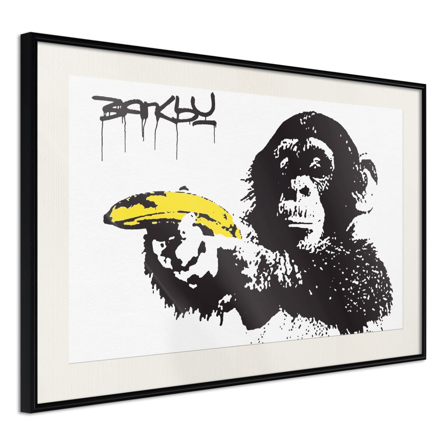 ARTGEIST Plakat med ramme - Banksy: Banana Gun I