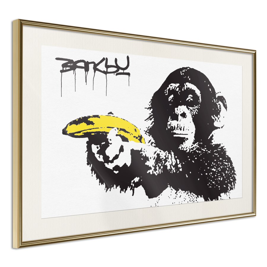 ARTGEIST Plakat med ramme - Banksy: Banana Gun I