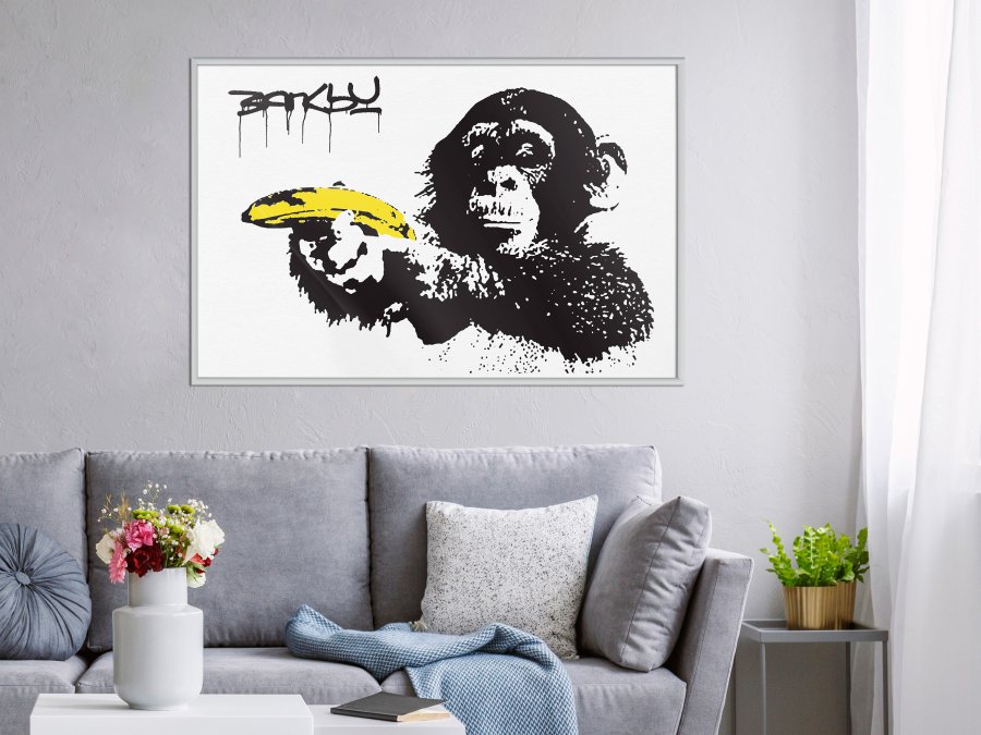 ARTGEIST Plakat med ramme - Banksy: Banana Gun I