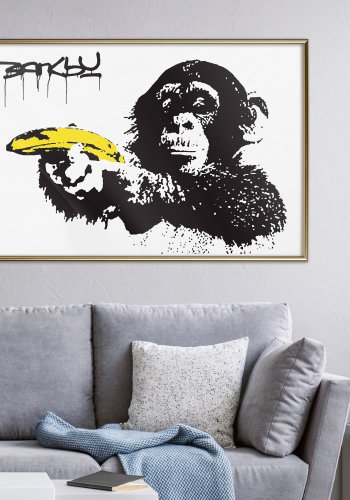 ARTGEIST Plakat med ramme - Banksy: Banana Gun I