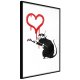 ARTGEIST Plakat med ramme - Banksy: Love Rat