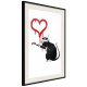 ARTGEIST Plakat med ramme - Banksy: Love Rat