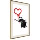 ARTGEIST Plakat med ramme - Banksy: Love Rat