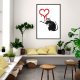 ARTGEIST Plakat med ramme - Banksy: Love Rat