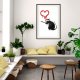 ARTGEIST Plakat med ramme - Banksy: Love Rat