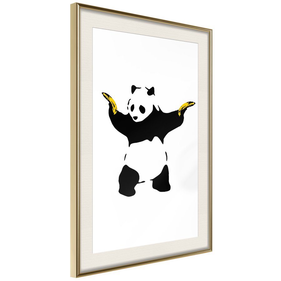ARTGEIST Plakat med ramme - Banksy: Panda With Guns