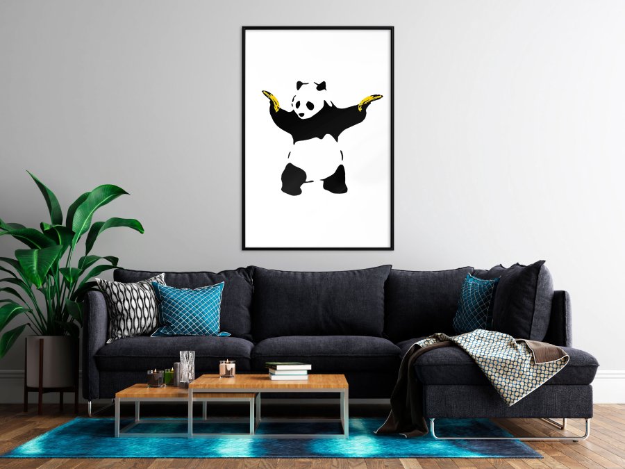 ARTGEIST Plakat med ramme - Banksy: Panda With Guns
