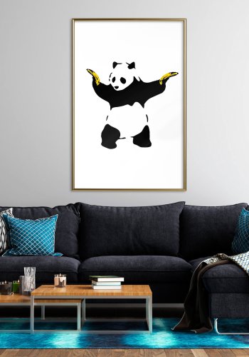 ARTGEIST Plakat med ramme - Banksy: Panda With Guns