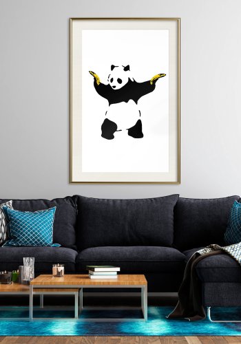 ARTGEIST Plakat med ramme - Banksy: Panda With Guns