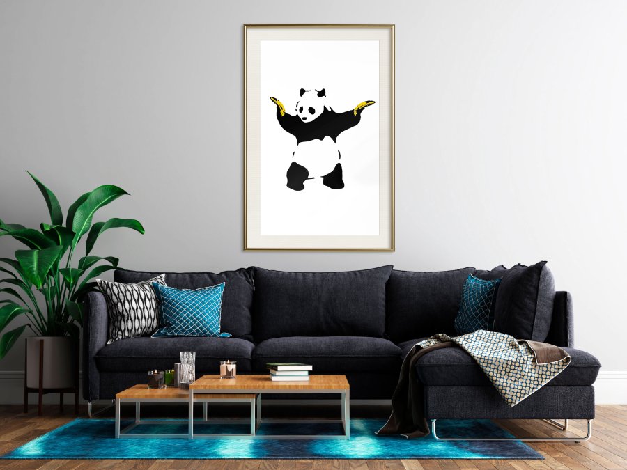 ARTGEIST Plakat med ramme - Banksy: Panda With Guns