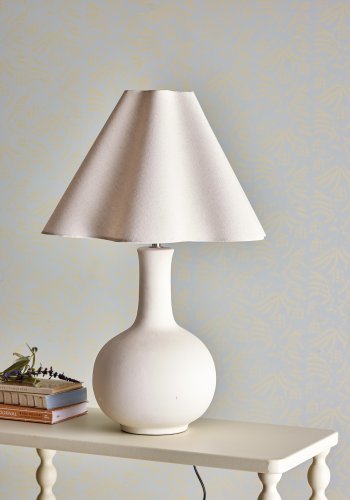 BLOOMINGVILLE Heide Bordlampe, Hvid, Stentj