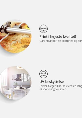 ARTGEIST Balloon Rides I - Billede med luftballoner i solnedgangen trykt p lrred - Flere strrelse