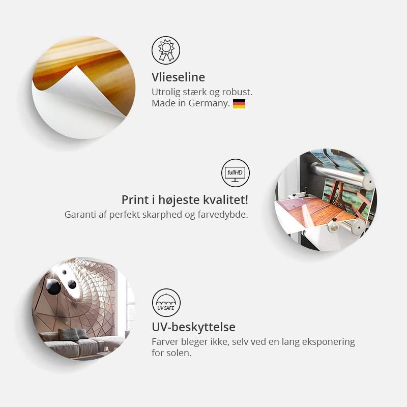 ARTGEIST Fototapet med sort lder look og geometrisk mnster med knapper (flere strrelser)