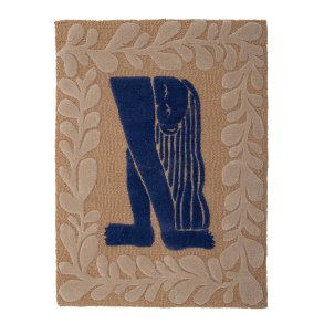 BLOOMINGVILLE Atle vgdekoration, rektangulr - brun uld (93x70)