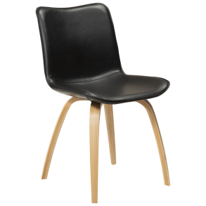 DAN-FORM GLEE stol Vintage sort kunst. lder med egetrsben