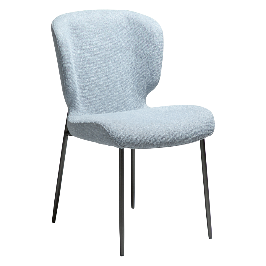 DAN-FORM GLORY Stol Blt tge bouclé stof med antikke tinben