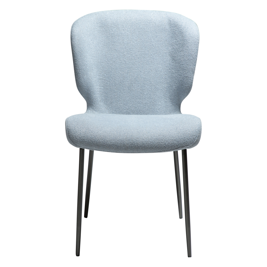 DAN-FORM GLORY Stol Blt tge bouclé stof med antikke tinben