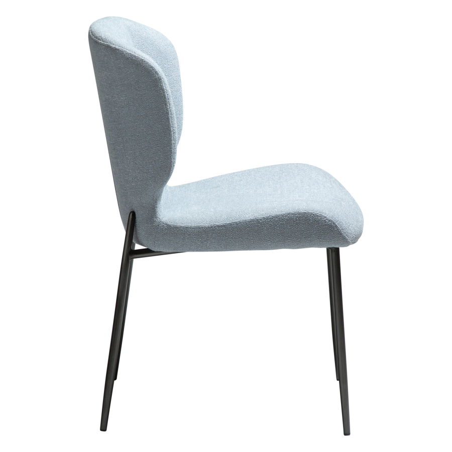 DAN-FORM GLORY Stol Blt tge bouclé stof med antikke tinben