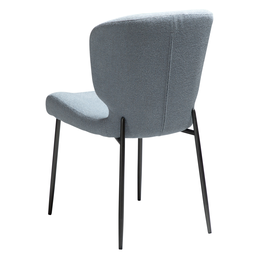 DAN-FORM GLORY Stol Blt tge bouclé stof med antikke tinben