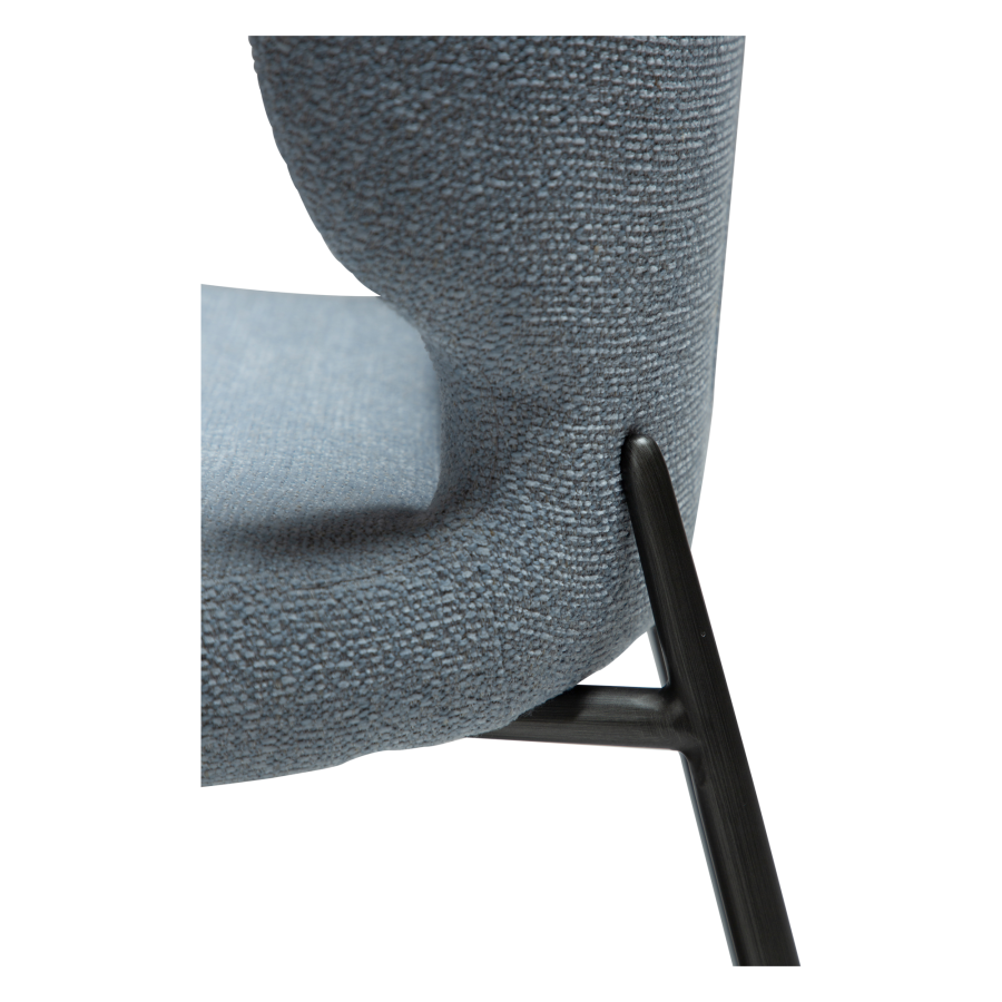 DAN-FORM GLORY Stol Blt tge bouclé stof med antikke tinben