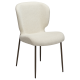 DAN-FORM GLORY Stol Bone hvid bouclé stof med antikke messing ben
