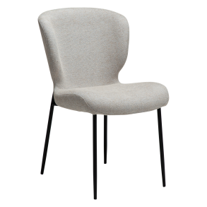 DANFORM Glory spisebordsstol - Cashmere boucléstof og sort stl