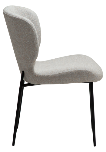 DANFORM Glory spisebordsstol - Cashmere boucléstof og sort stl