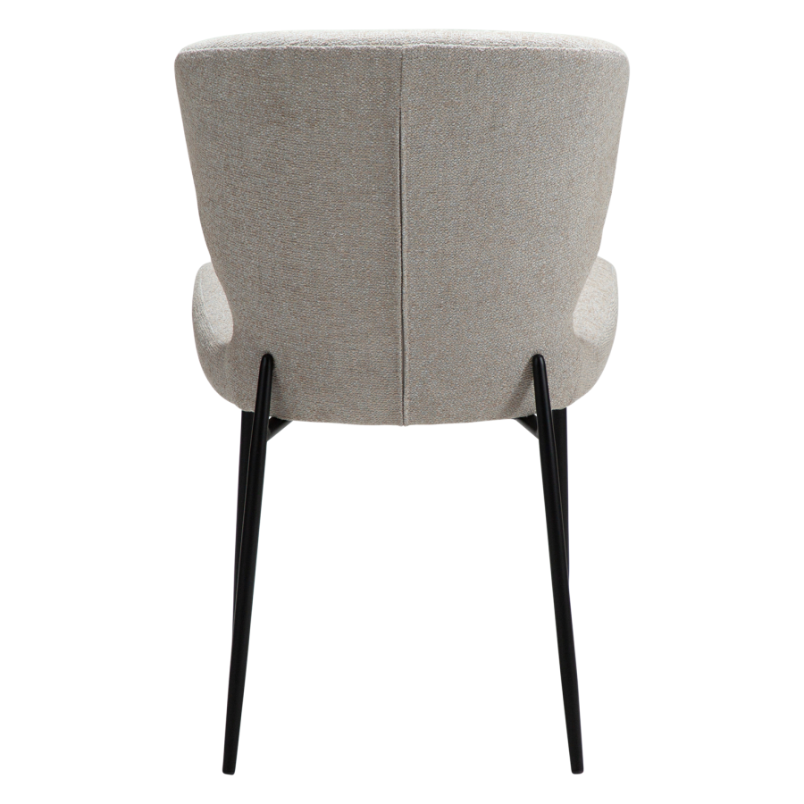 DANFORM Glory spisebordsstol - Cashmere boucléstof og sort stl