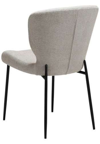 DANFORM Glory spisebordsstol - Cashmere boucléstof og sort stl