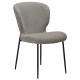 DAN-FORM GLORY Stol Pebble earth bouclé stof m. sorte metal ben
