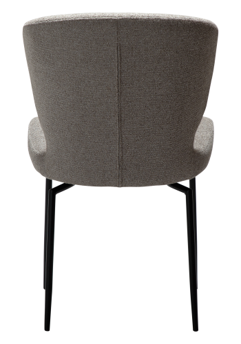 DAN-FORM GLORY Stol Pebble earth bouclé stof med sorte drejelige ben