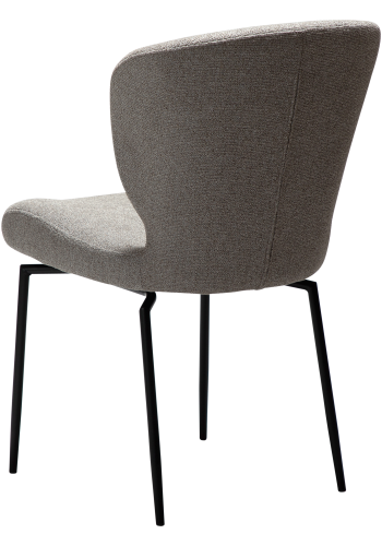DAN-FORM GLORY Stol Pebble earth bouclé stof med sorte drejelige ben
